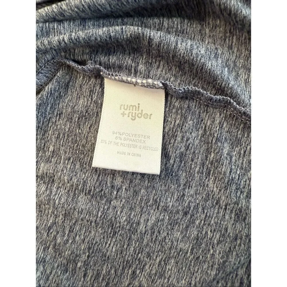 Bundle of Two Rumi + Ryder Gray Navy Heather Raglan Henley Baseball Tee Large